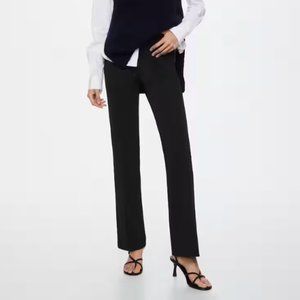 Mango Straight Leg Stretch Trousers